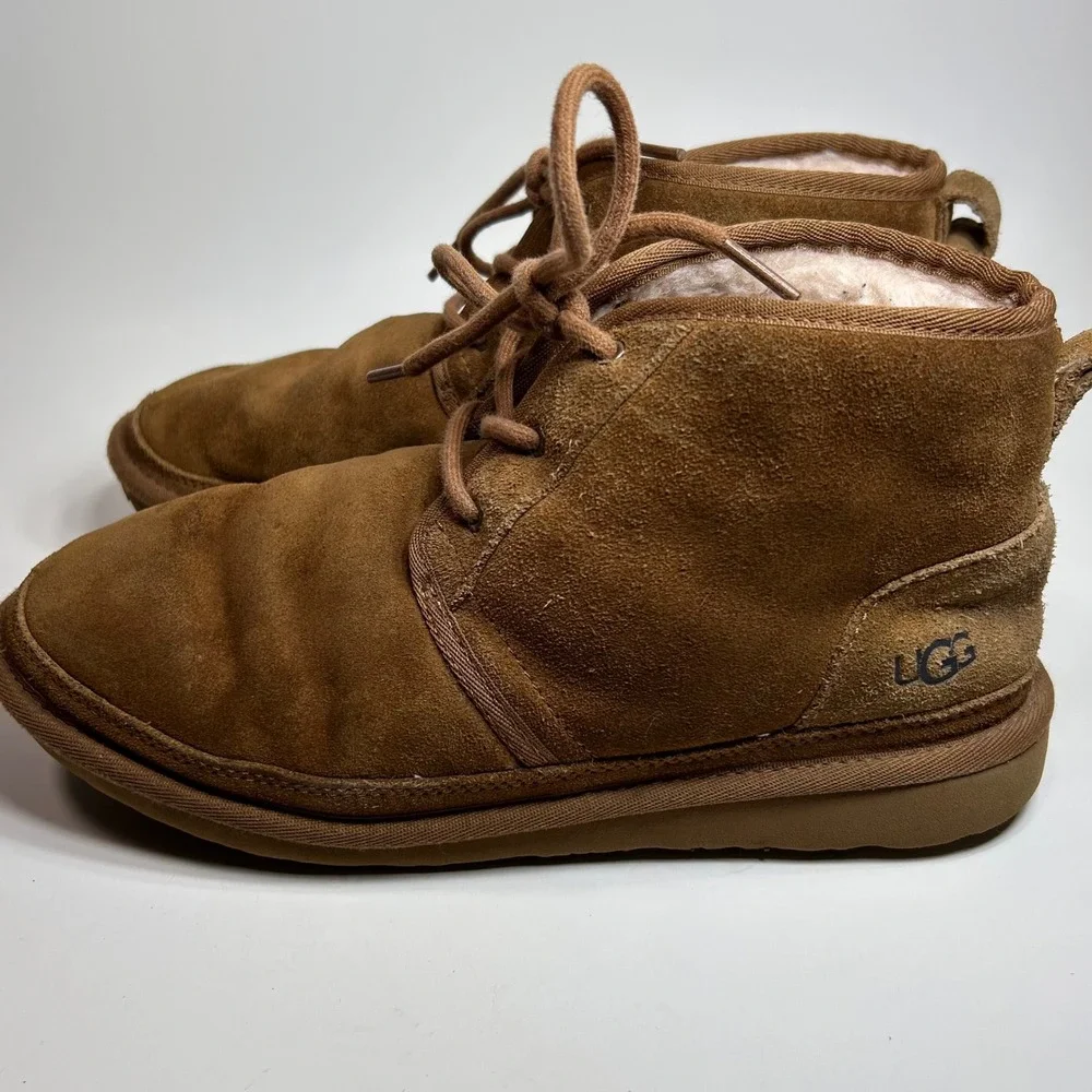 Ugg Neumel Chestnut Suede Lace Up Chukka Boots Mens 6 1017320K